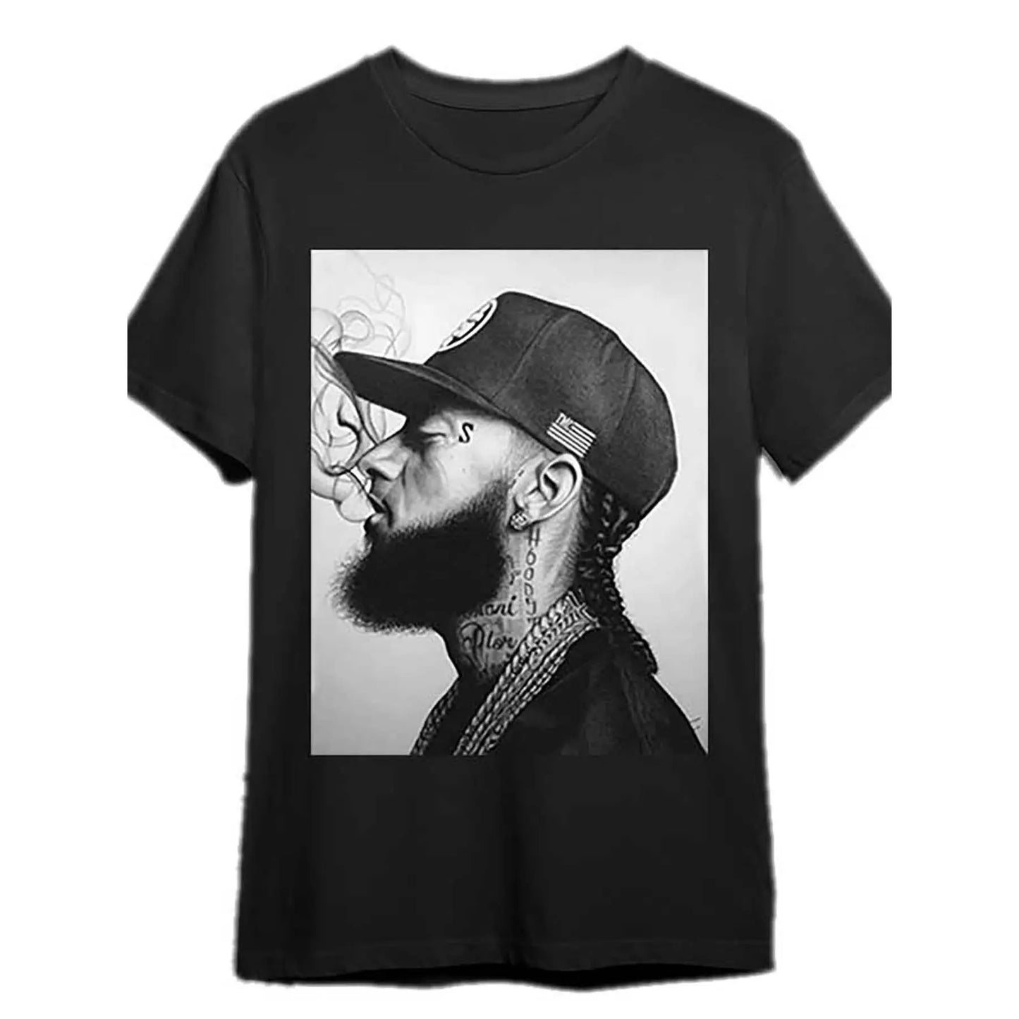 #TikTokShopRestock Plus Size Nipsey Tshirt, Nipsey tshirt 339551 funny MEN'S short sleeve graphic T-shirt collection black PR