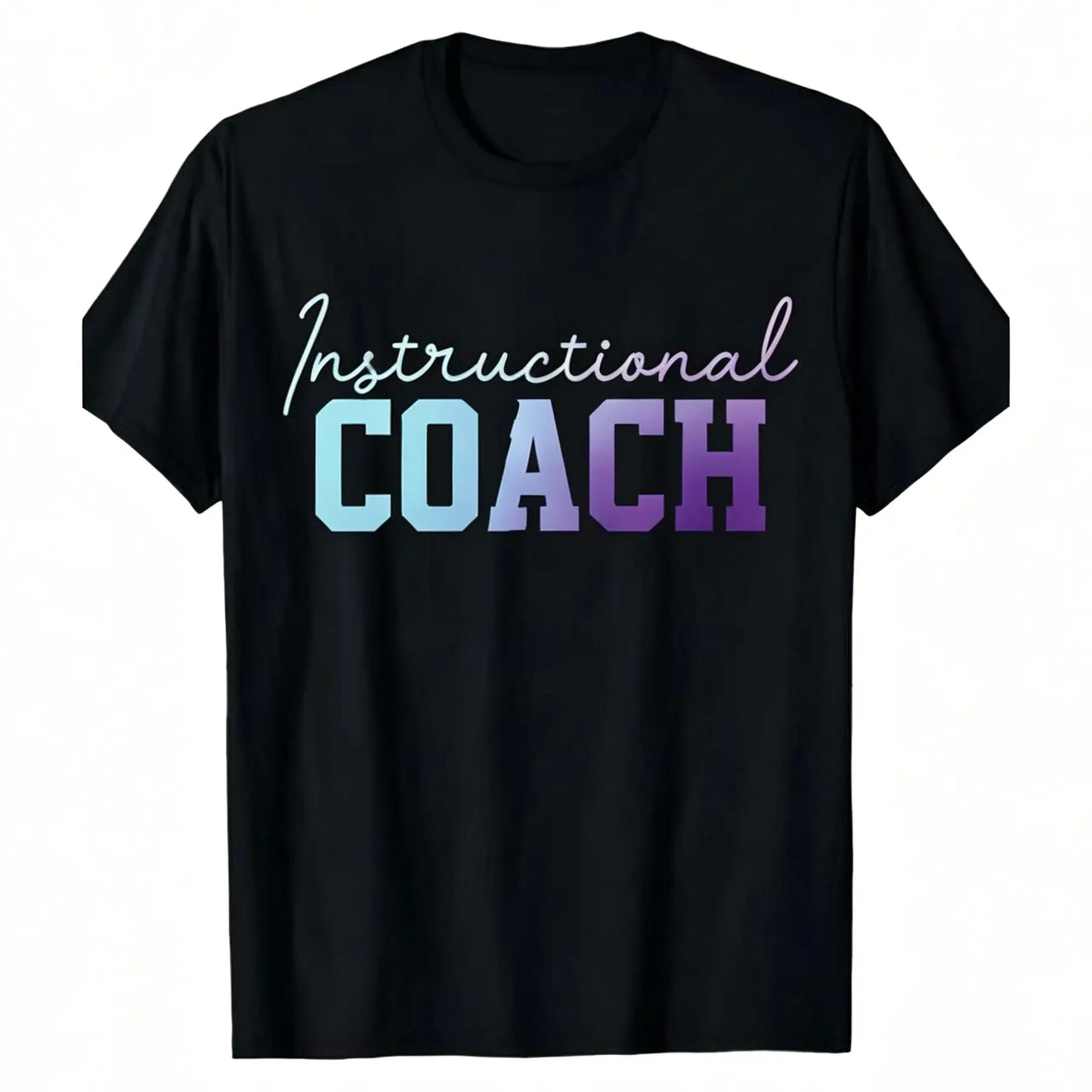 Men'S & Women'S 180gsm Heavyweight 100%25 Coach Appreciation T-Shirt - Elegant Crew Neck Short Sleeve with Leopard Print Lettering & Geometric Pattern, Soft Casual Unisex Shirt for Instructors, Coaches, Teachers - All-Season Crewneck Menswear Tshirt