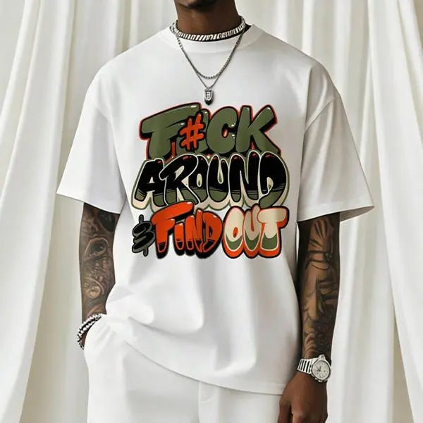 Men’s Y2K street hip-hop retro loose-fit short-sleeve T-shirt, a casual urban trend top. tiktokshopspringglowup