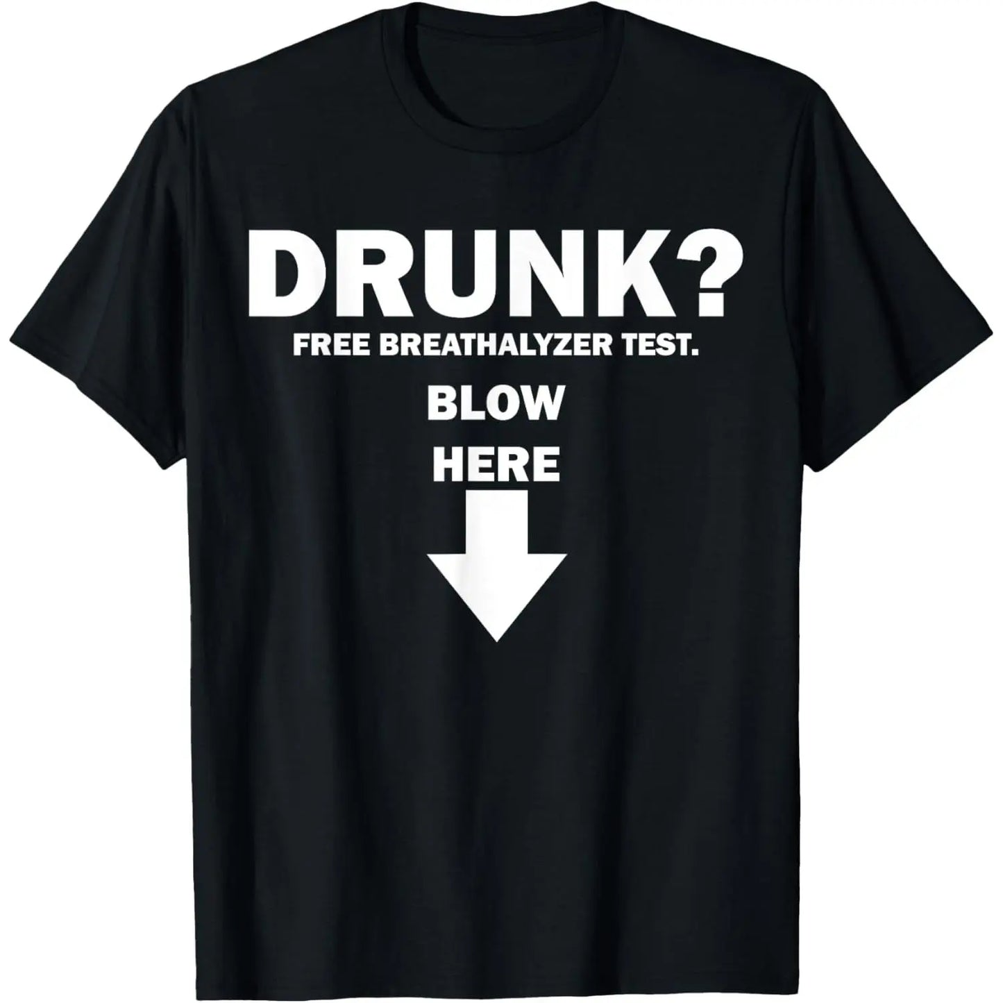 #TikTokShopRestock Plus Size Drunk Free Breathalyzer Test Blow Here Funny Rude T-Shirt