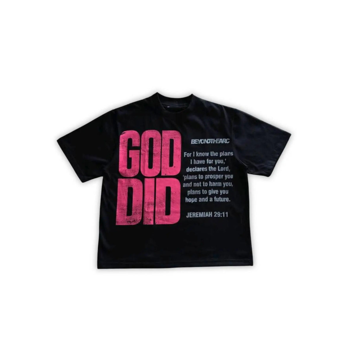 Vintage God Did Graphic Tee Christian Apparel Mens Casual Short Sleeve Crewneck Streetwear Top Tropical Style T-Shirt Classic Menswear graphic tee