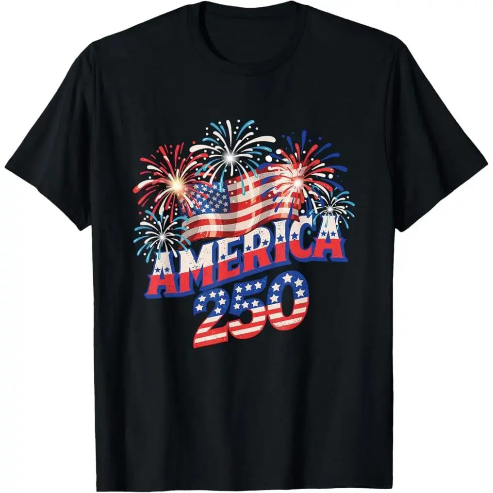 250 Years America Anniversary 250th Independence Day Freedom T-Shirt summer graphic tees
