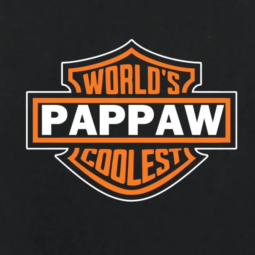 World's Coolest Grandpa Nickname Gift Motorcycle Dad Print Back Font Shirt, Father's Day Tee Birthday Gift from Grandkids Menswear Top
