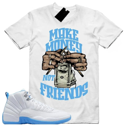 #   TikTokShopRestock  Plus Size [100%25 Cotton] MM Unisex Shirt to Match Jordan 12 White and University Blue Melo, Retro 12 White and University Blue, University Melo 12s Sneaker Tee
