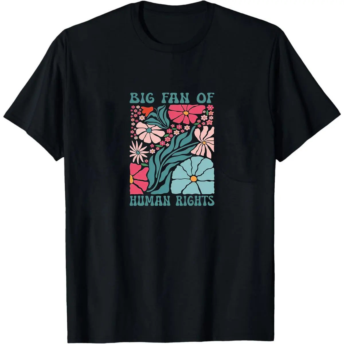 Human Rights Graphic Sweatshirt for Women, Casual Soft Cotton Pullover with a Smooth Feel, Lightweight Round Neck Social Awareness Top