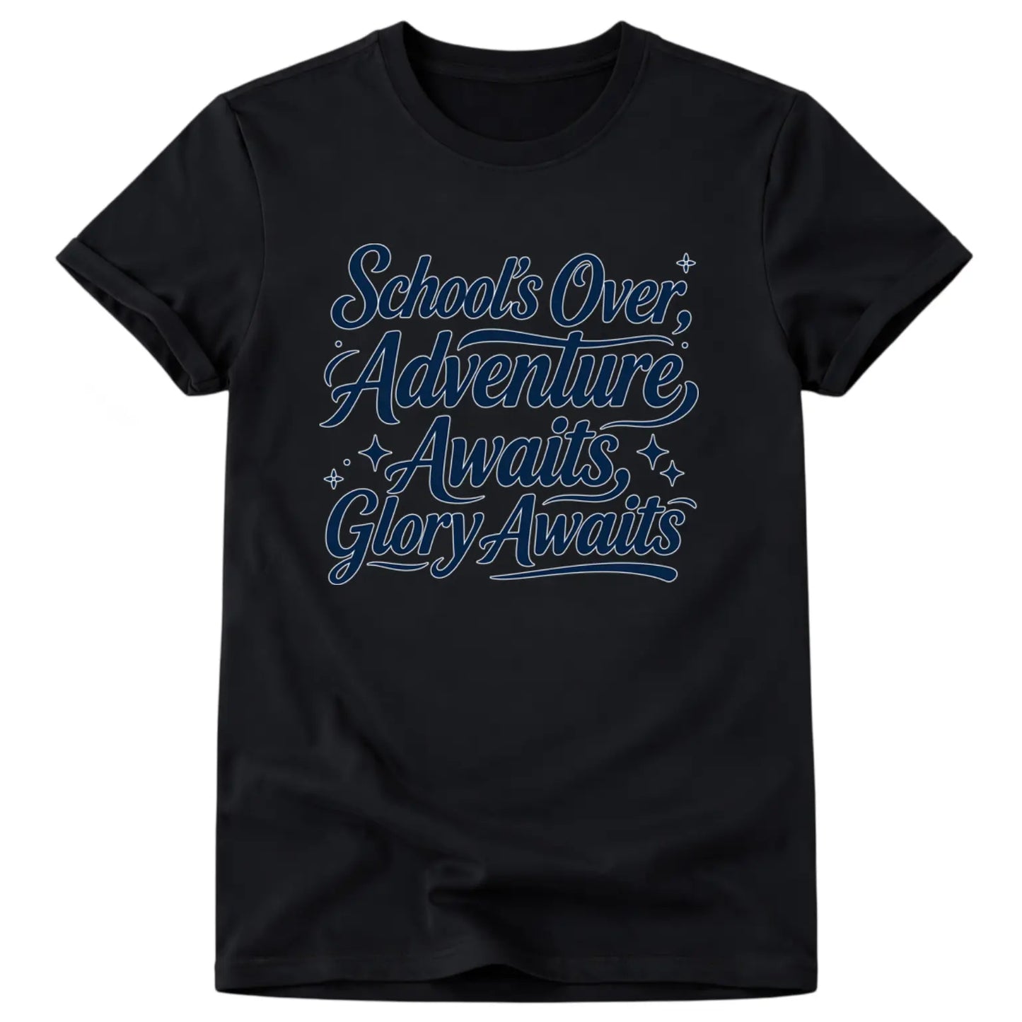 Plus Size - Casual Style Women'S Oversized 100%25 Crew Neck T-Shirt 'S Over Adventure Awaits Glory Awaits Graduation Gift for Summer Wear
