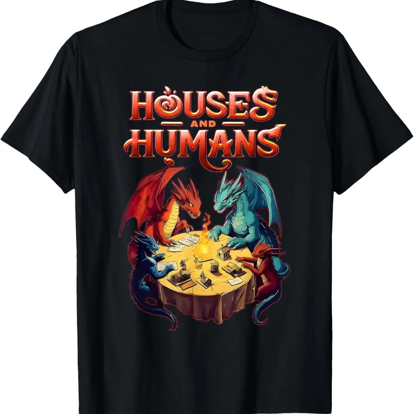 Gaming Houses Humans Funny Rpg Parody Gamer Men  T-Shirt,summerwins