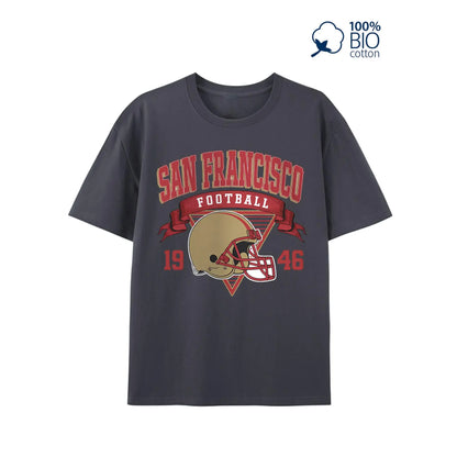 Thoughtful Gifts, Men'S Gifts, Classic San Francisco Football Print, A Men'S Casual T-Shirt Suitable for Football Enthusiasts, Pure Cotton Comfortable, Everything Basic, Unisex.