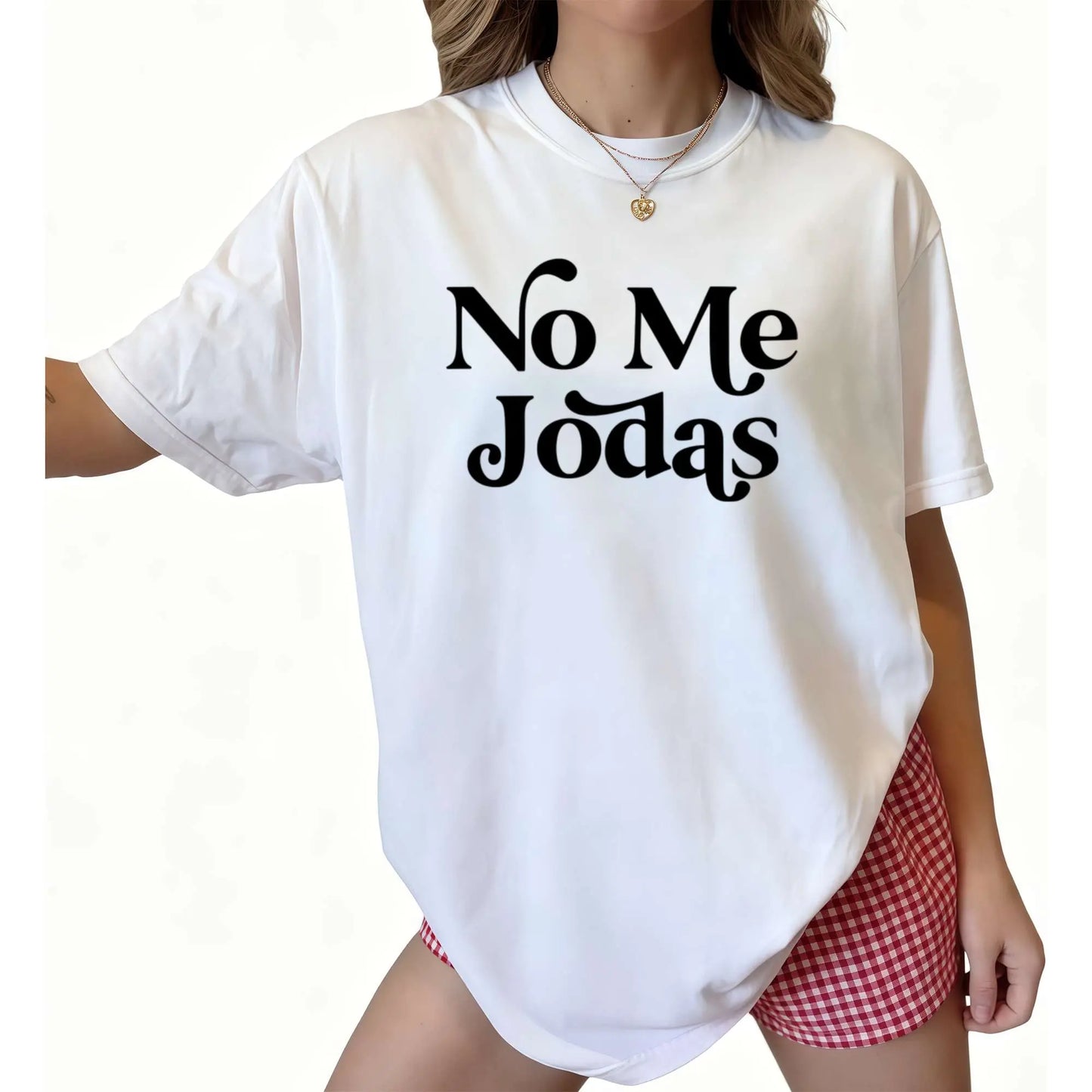 No Me Jodas Simple Letter Print Graphic Tee Funny Sarcastic Shirts for Women Trendy Casual Daily Wear