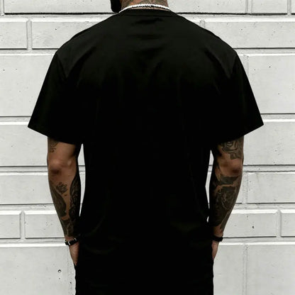 “God Over All” graphic T-shirt for men, 100%25 cotton, breathable loose streetwear short sleeve, urban faith style casual tee for everyday outdoor wear — trendy Christian casual top, short sleeve, menswear, T-shirt, crew neck, TikTok Shop Spring Glow Up.,