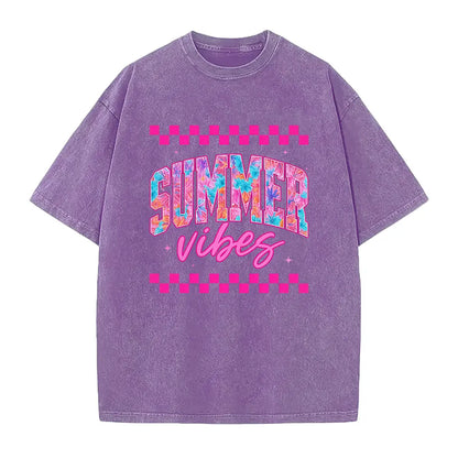 Summer Vibes Shirt, Retro Summer Shirt, Beach Vacation Shirt, Trendy Summer Graphic Tee, Cute Aesthetic Shirt, Casual Daily Wear, Soft Cotton Short Sleeve, Outdoor Leisure Top, Holiday Apparel