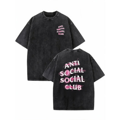 [100%25 Cotton] Lightweight [Graphic Tee]Anti Social Social Club Nevermind Short-Sleeve T-shirt, Unisex Tshirt, Cotton Comfortable Fit, Streetwear Fashion Top for Men and Women, Trendy Casual Tee, Perfect Gift for Him or Her, Mens Womenswear Everyday Wear