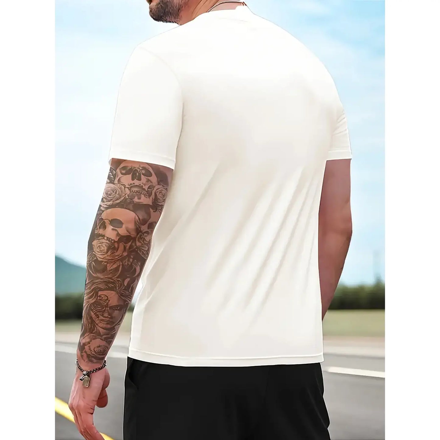 Men's Honduras Flag Print T-Shirt, Casual Short Sleeve Round Neck Tee for Summer and Spring, Men's Outdoor Wear