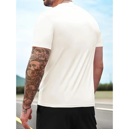 Men's Honduras Flag Print T-Shirt, Casual Short Sleeve Round Neck Tee for Summer and Spring, Men's Outdoor Wear