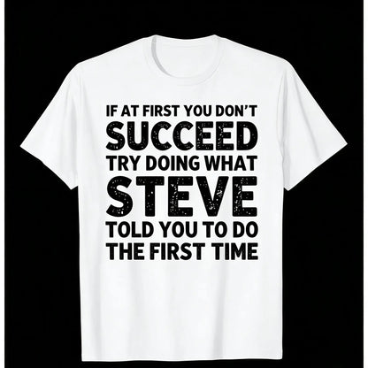 Men's Funny Sarcastic Quote Graphic T-Shirt, Heavyweight Loose Fit Short Sleeve Streetwear Top for Daily Wear & Parties, Tshirt, Menswear