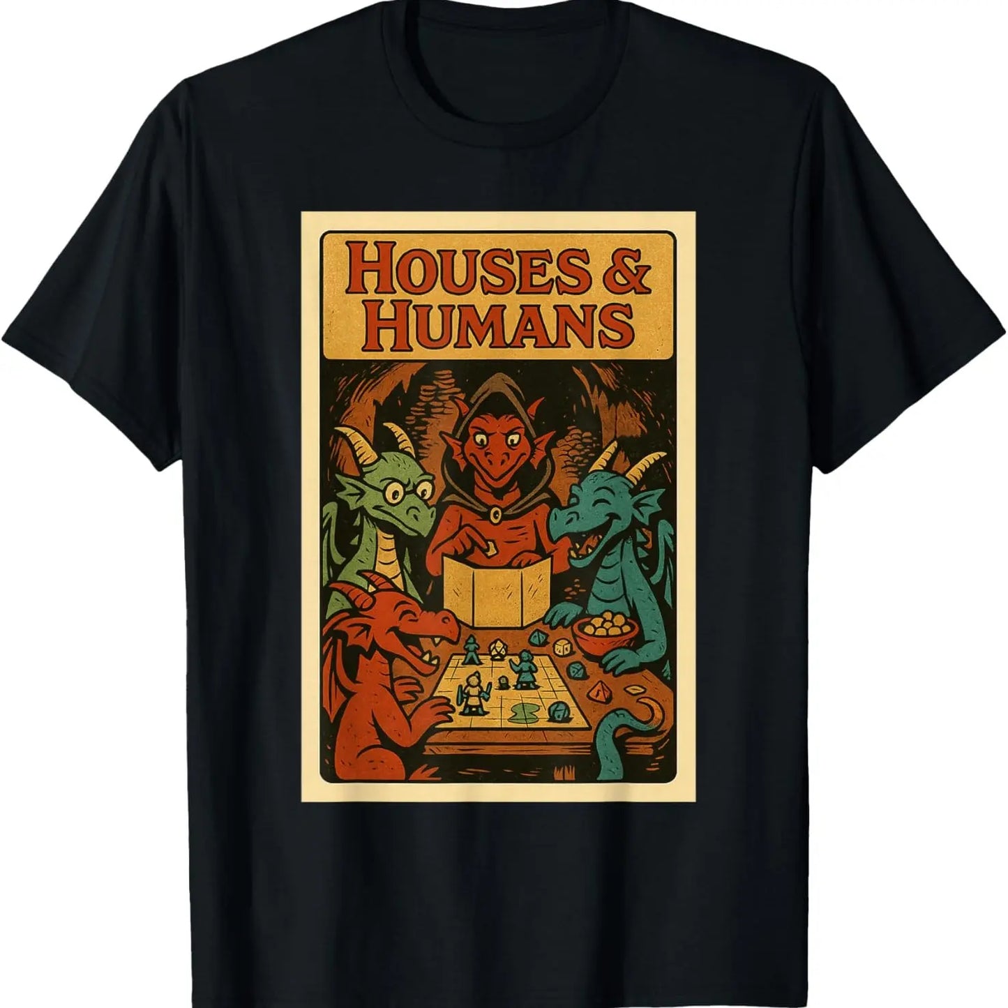Gaming Houses Humans Funny Rpg Parody Gamer Men  T-Shirt,summerwins