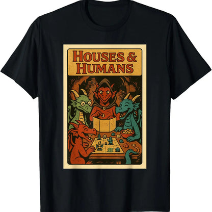 Gaming Houses Humans Funny Rpg Parody Gamer Men  T-Shirt,summerwins