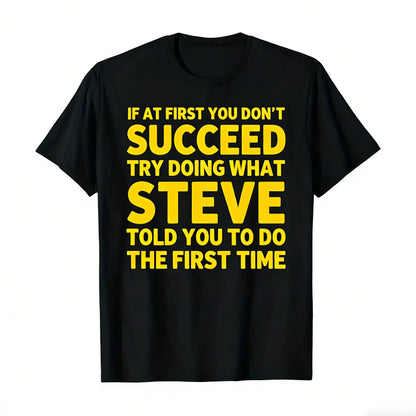 Men's Funny Sarcastic Quote Graphic T-Shirt, Heavyweight Loose Fit Short Sleeve Streetwear Top for Daily Wear & Parties, Tshirt, Menswear