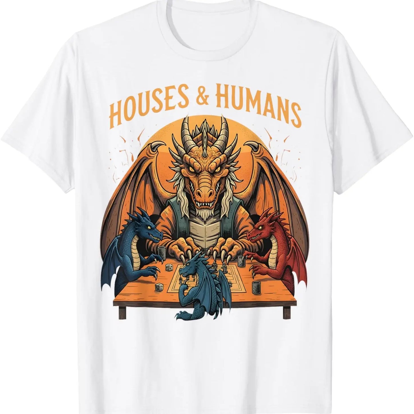 Gaming Houses Humans Funny Rpg Parody Gamer Men  T-Shirt,summerwins