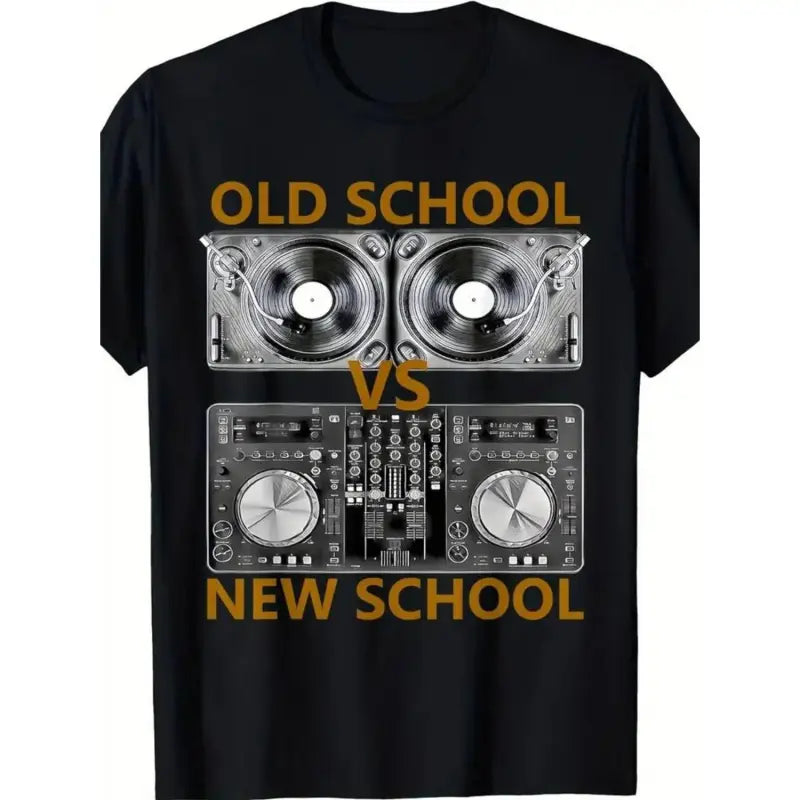 100%25 Cotton Summer T Shirts [Trendy |     Pure Cotton] 1Pc, Trendy High-End Pure Cotton Old School DJVS New School DJT T-Shirt |     HouseDance Music Exquisite Pattern Letter Print T-Shirt For Men and Women