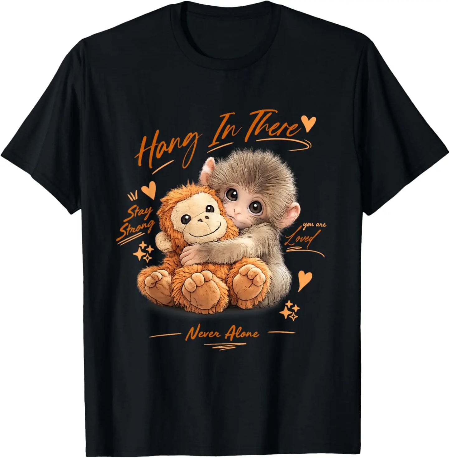 Adorable Cute Baby Monkey Punch Men Women T-Shirt