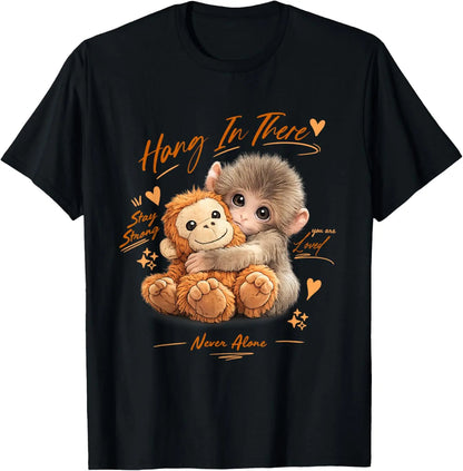 Adorable Cute Baby Monkey Punch Men Women T-Shirt