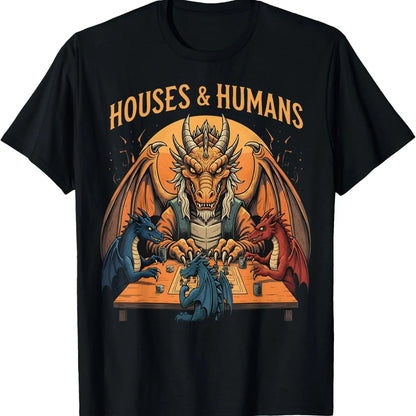 Gaming Houses Humans Funny Rpg Parody Gamer Men  T-Shirt,summerwins