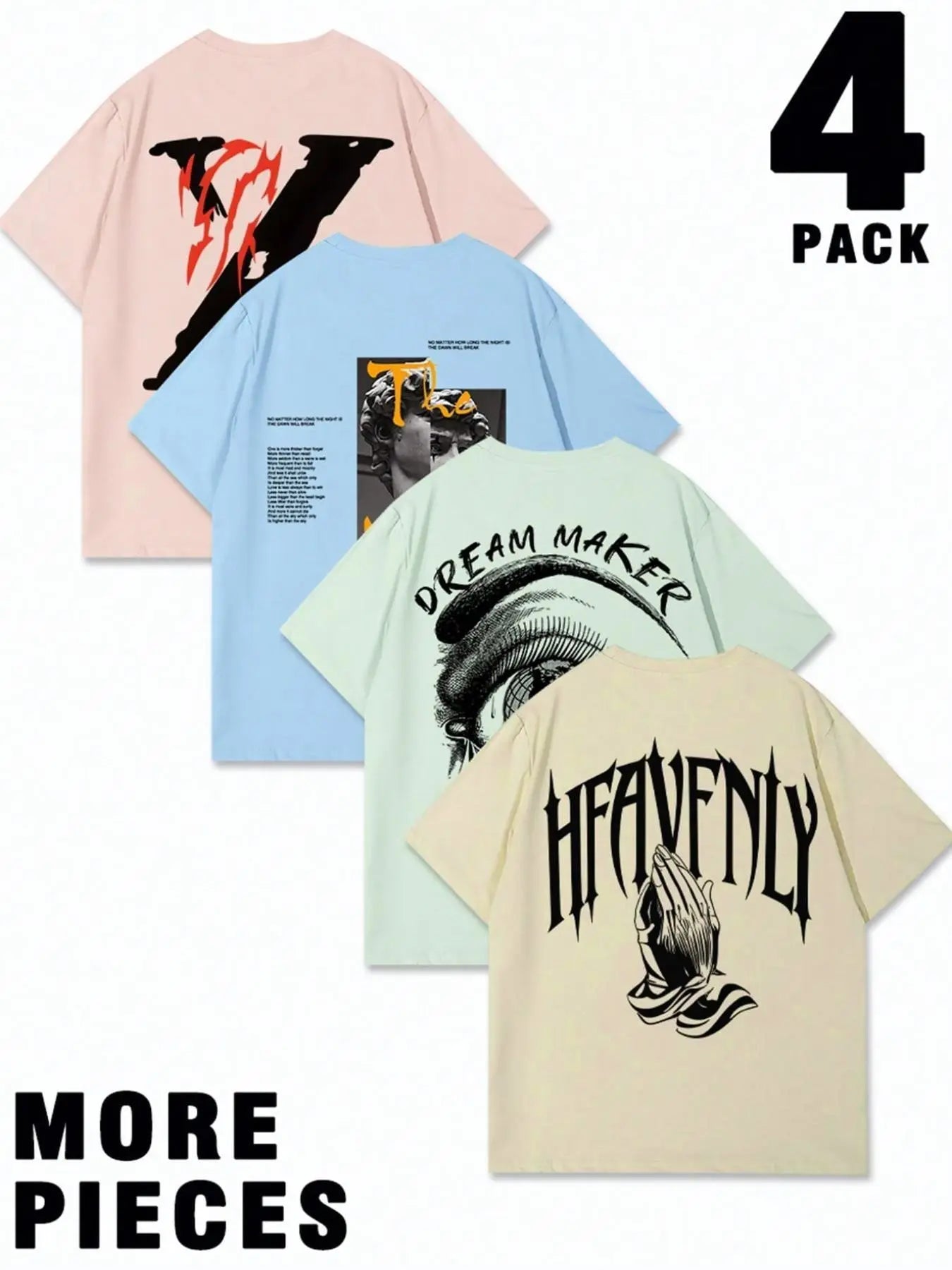 Men's Letter Print Short Sleeve Tee, Regular Fit Casual Crew Neck T-shirt for Daily Wear, Men's Top for All Seasons