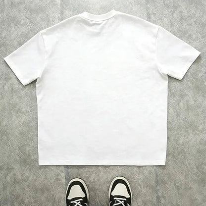 Men’s 100%25 cotton loose-fit T-shirt with an inspirational slogan graphic and graffiti-style lettering; urban street style, relaxed casual short sleeves. 2025 TikTok trend—urban streetwear. A steal at under $10., Love, Top, Shortsleeve, Tshirt tiktokshop