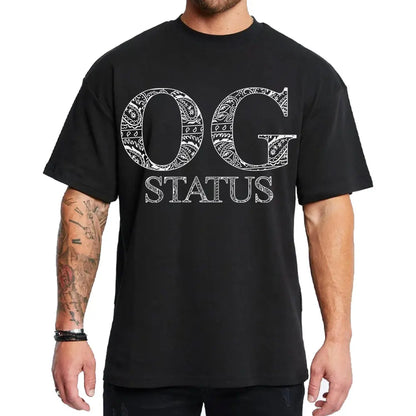 OG Status Chicano Clothing Graphic Tee Cotton Cholo Lowrider Streetwear Hoodie Sweatshirt for Men and Women