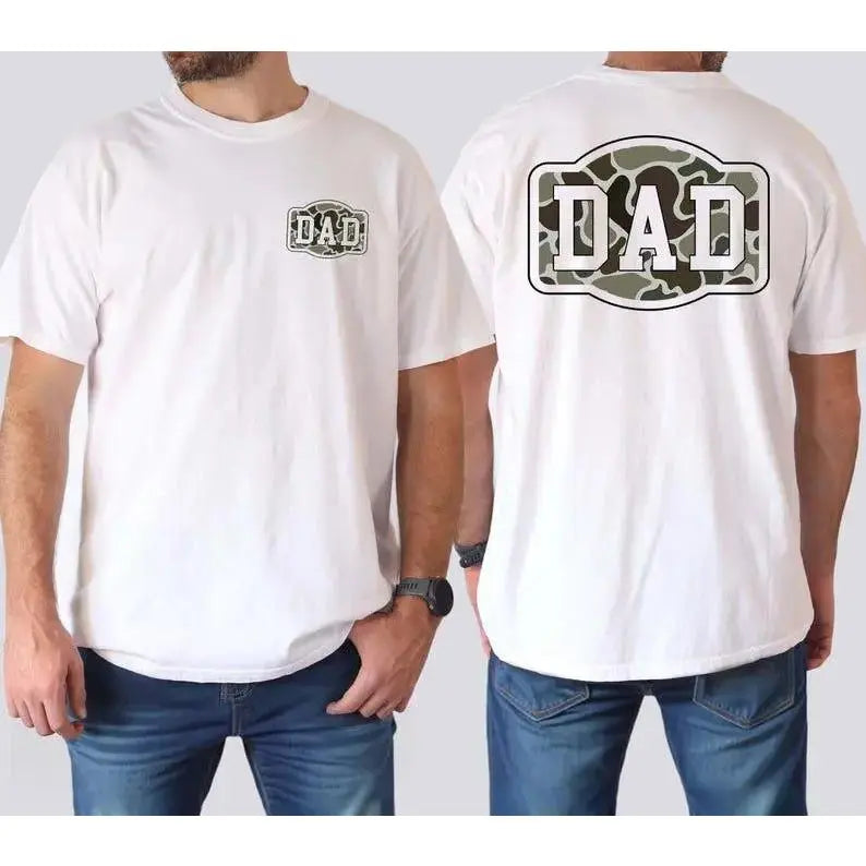 Colors Camouflage Dad Shirt, Retro Dad T-shirt, Dad Tee, Gift For Dad, Varsity Dad Shirt, Duck Camo Fathers TShirt, Fathers Day Gift