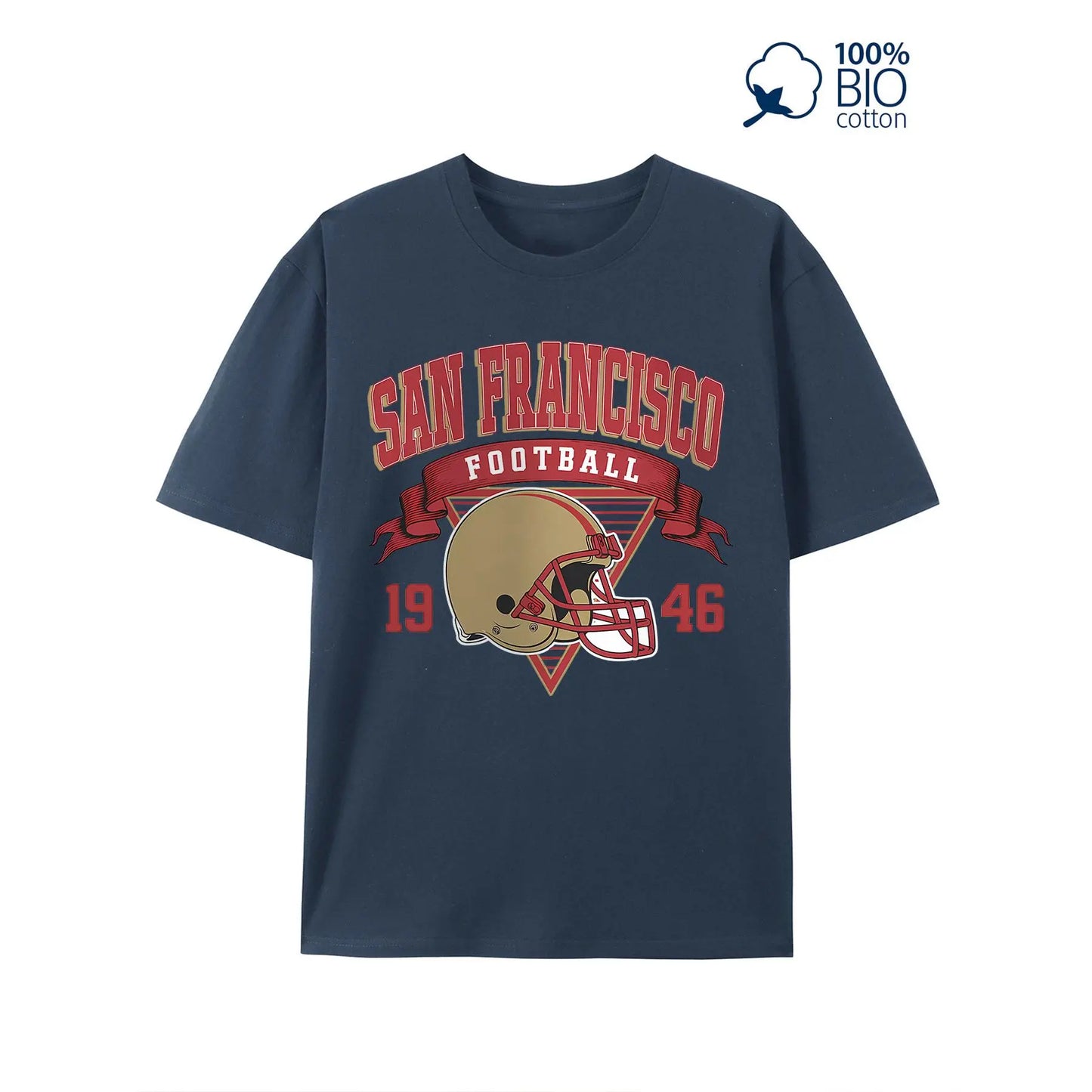 Thoughtful Gifts, Men'S Gifts, Classic San Francisco Football Print, A Men'S Casual T-Shirt Suitable for Football Enthusiasts, Pure Cotton Comfortable, Everything Basic, Unisex.