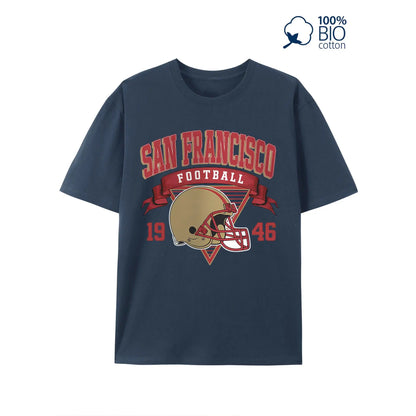 Thoughtful Gifts, Men'S Gifts, Classic San Francisco Football Print, A Men'S Casual T-Shirt Suitable for Football Enthusiasts, Pure Cotton Comfortable, Everything Basic, Unisex.