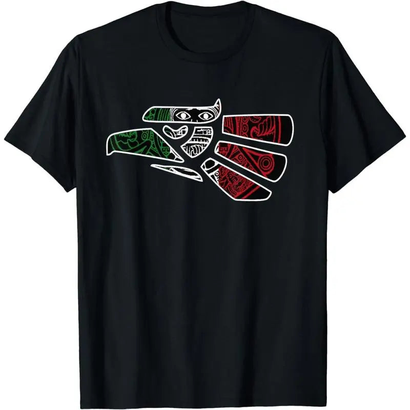 Funny Tee [100%25 Cotton] Made In Mexico Aztec Calendar Mexican Eagle T-Shirt