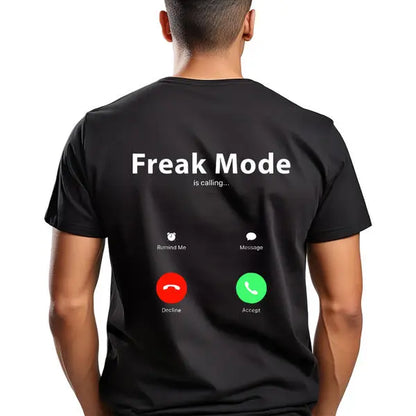 FREAK MODE ON - Funny Power Button Freaky Viral Slang Meme T-Shirt Summer Gift Casual Shirt Men Graphic Cotton Tee Menswear Soft Comfy Crewneck Streetwear Top Breathable Shortsleeve Y2K Hip Hop Bunny Graphic T-Shirt graphic tee funny graphic tee