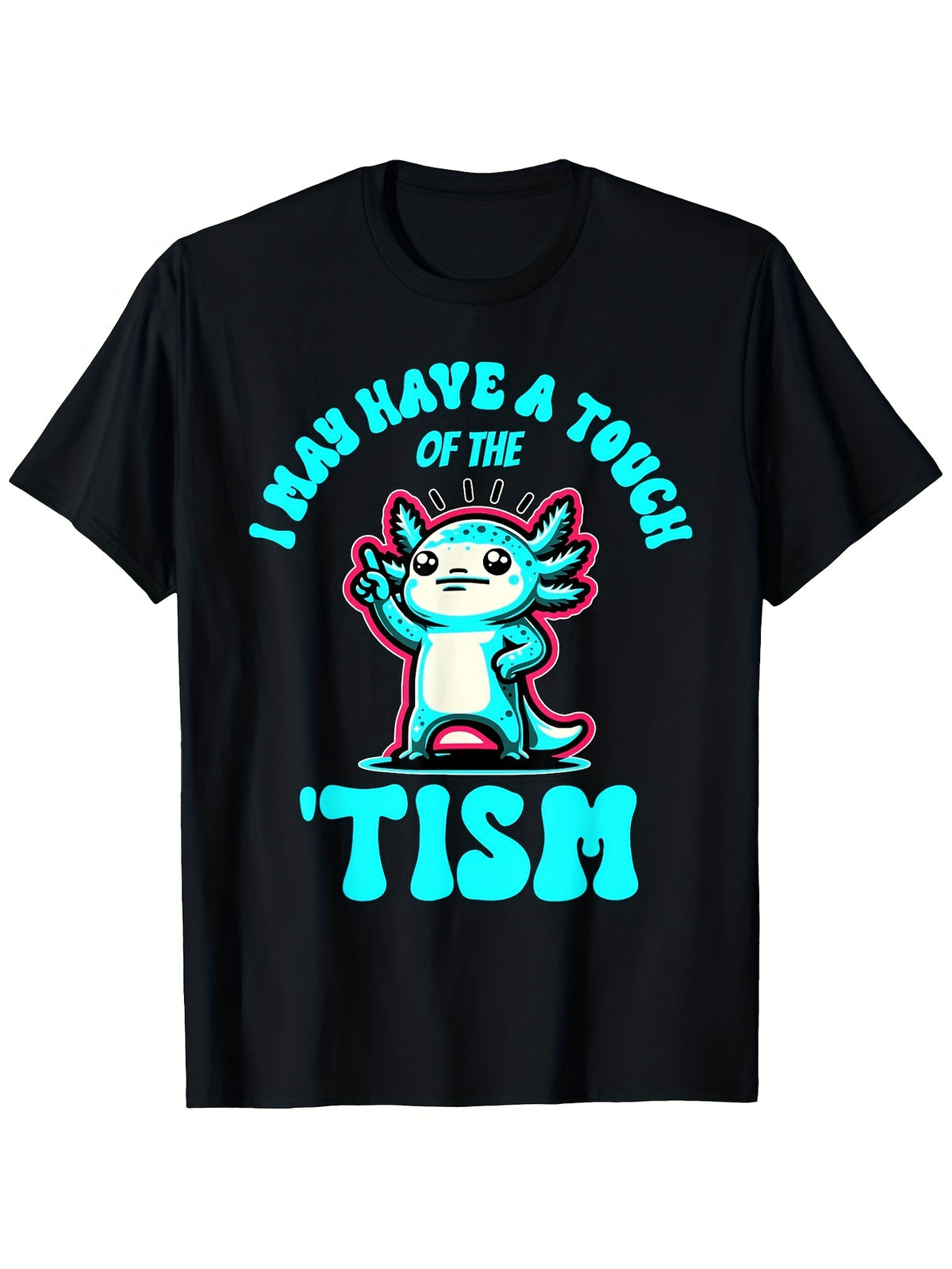 Funny Autism Awareness T-Shirt - "I Might Have Some Autism Traits" Slogan & Giant Lizard Graphic, Unisex Adult Casual Tee with Puzzle Piece Design, 220gsm Heavyweight Cotton, Regular Fit, Machine Washable, Neurodiversity Apparel for Men & Women, Retro Sty