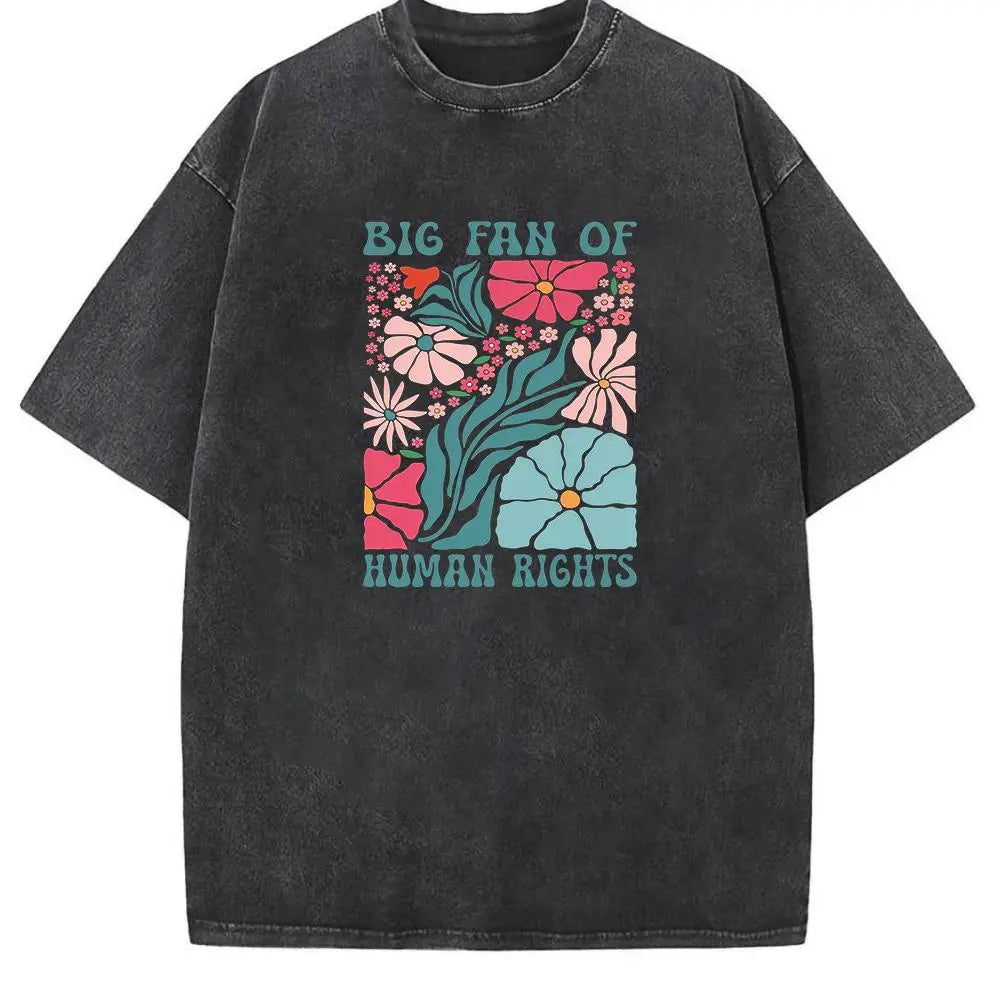 Human Rights Graphic Sweatshirt for Women, Casual Soft Cotton Pullover with a Smooth Feel, Lightweight Round Neck Social Awareness Top