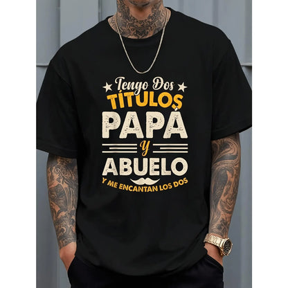 I Am Both a Father And a Grandfather, And I Cherish Both Roles. Men'S T-Shirt, Neutral Style, 2026 Summer Short-Sleeved Printed T-Shirt