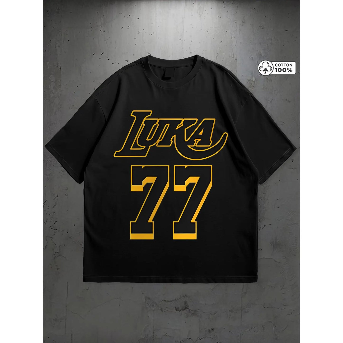 Basketball Icon Graphic Tee - LUKA Sleeveless Top, Breathable Cotton Sportswear for Training & Casual Fans