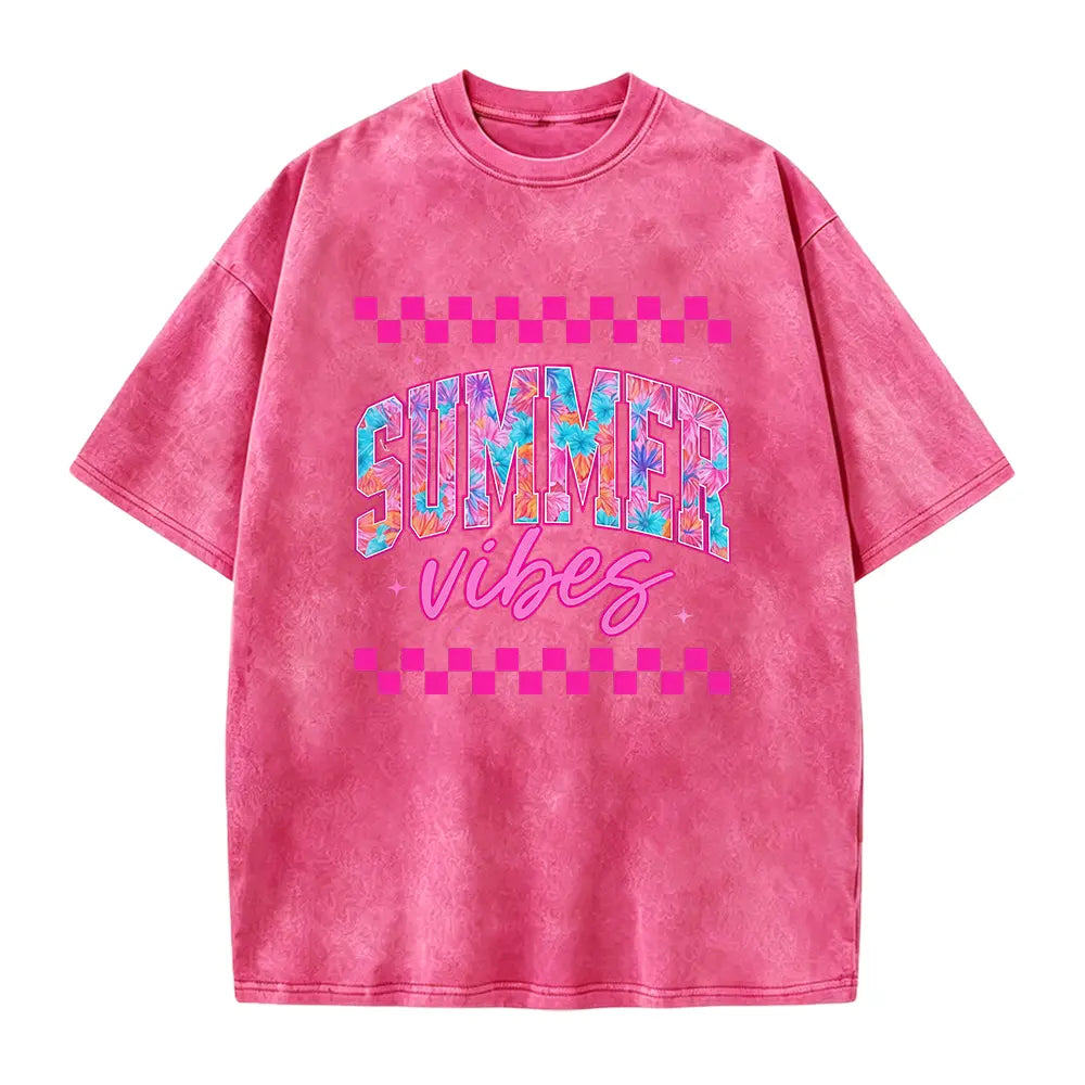 Summer Vibes Shirt, Retro Summer Shirt, Beach Vacation Shirt, Trendy Summer Graphic Tee, Cute Aesthetic Shirt, Casual Daily Wear, Soft Cotton Short Sleeve, Outdoor Leisure Top, Holiday Apparel