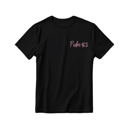 "GOD IS WITHIN HER SHE WILL NOT FALL" & Psalm 46:5 Retro Vintage Loose Fit Unisex Top for Men & Women Spring Summer Casual Wear,180g Washed Cotton T-Shirt Dual-Sided Inspirational Design ,Must-buy on Black Friday