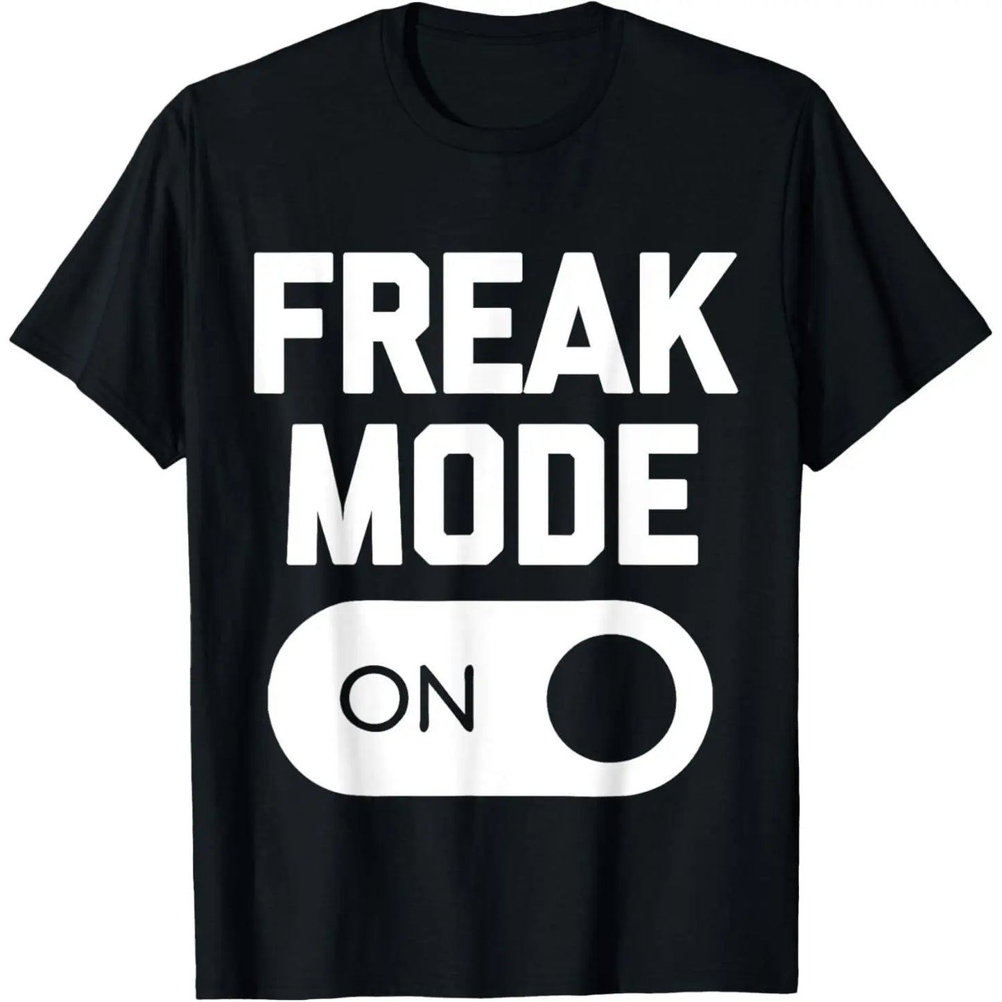 FREAK MODE ON - Funny Power Button Freaky Viral Slang Meme T-Shirt Summer Gift Casual Shirt Men Graphic Cotton Tee Menswear Soft Comfy Crewneck Streetwear Top Breathable Shortsleeve Y2K Hip Hop Bunny Graphic T-Shirt graphic tee funny graphic tee