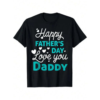 Men's Happy Father's Day 2026 Daddy Shirt - Soft Breathable Cotton T-Shirt With Fit Crew Neck, Casual Short Sleeve Gift For Dad, - Wear Suitable For Men's T-Shirt