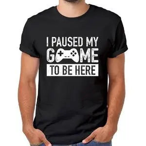 Men's Cotton Casual Fashion Tee - Shortsleeve Round Neck Soft Fabric Loose Simple Funny Graphic Gamer Shirt, Menswear Gamer Gift for Men