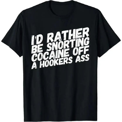 [100%25 Cotton] Men's T-shirt Funny Cocaine Hooker T-Shirt,Made of 100%25 cotton,High-quality print,Soft and comfortable to the touch ,High-quality print,Soft and comfortable,  Golf Gift T-Shirt For Men and Women