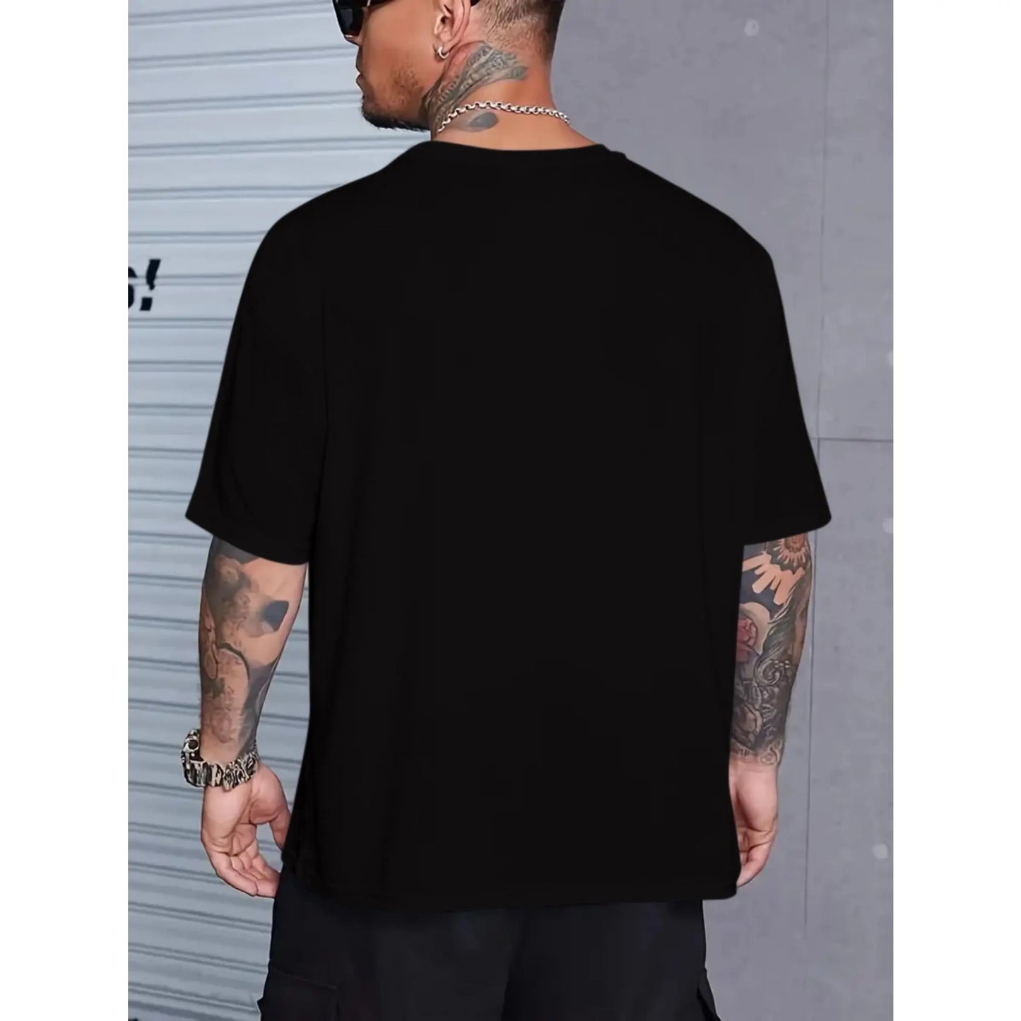 1pc Vintage Style Christmas Graphic Tee, Men'S Casual Plus Size T-Shirt with "Merry Christmas Shitter'S Full" Print, Polyester Knit Fabric, Round Neck, Loose Fit, Summer Season Top
