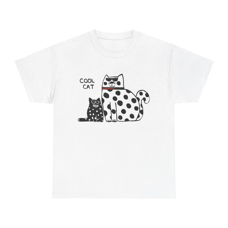 Cool Cat T-Shirt | Retro Cat Illustration, Graphic Tee