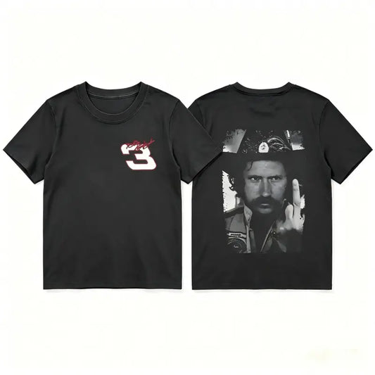 Dale Earnhardt Middle Finger Vintage Style Unisex T-Shirt, Nascar Racing Fan Tee, Retro Car Racing Casual Sweatshirt, All Gender Vintage Pullover, Motorsport Lover Outfit, Perfect Birthday Present for Racing Enthusiasts