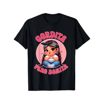 #TikTokShopRestock  Plus Size Fashions t Shirts Gordita Pero Bonita- Latina Chingona Mujer Chicana-Chula Cotton T-shirt - Perfect Christmas or Valentine'S Gift for Men and Women