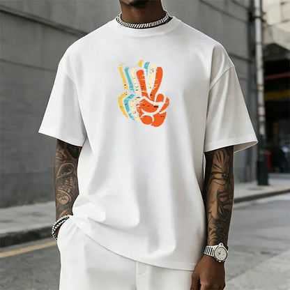 Men’s cosmic space graphic T-shirt featuring an astronaut and solar system print, made from a soft cotton blend—perfect for space enthusiasts, minimalist art fans, casual streetwear, and everyday outfits.